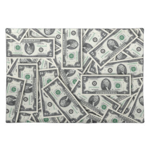 $2 Bill Money Background Cloth Placemat