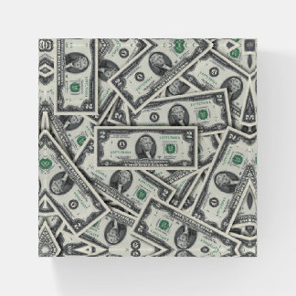$2 Bill Money Pattern Paperweight
