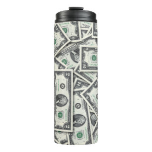 $2 Bill Money Pattern Thermal Tumbler