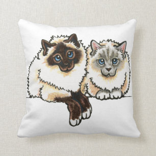 2 Birman Throw Pillow