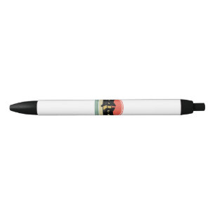 2 Black Cats Peeking Vintage Retro Cat Animal Love Pen