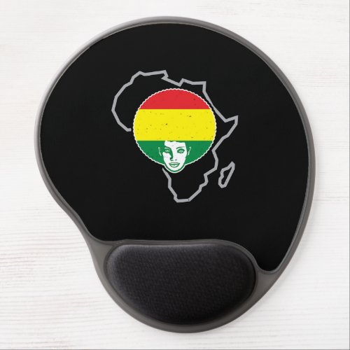 2 Black History Tshirts For Women Pan African 1619 Gel Mouse Pad