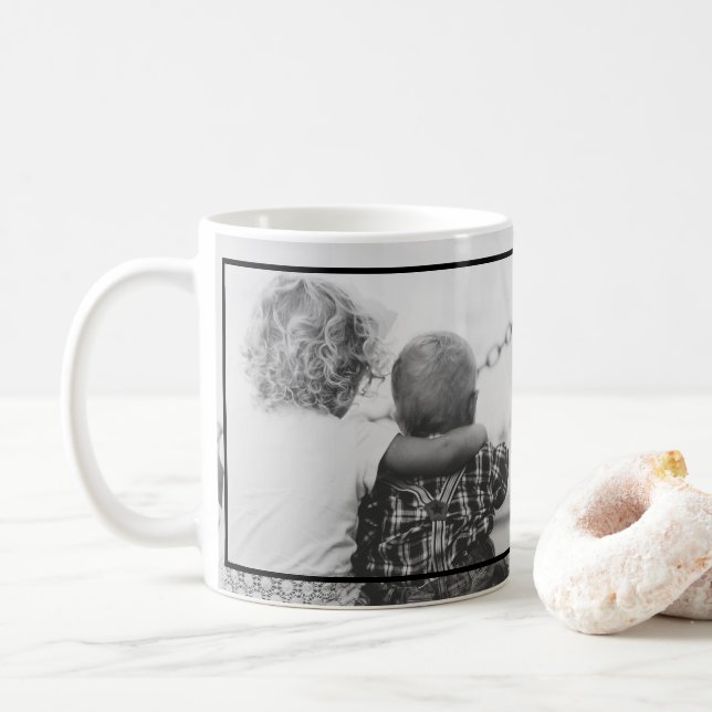2 Black & White Photos Coffee Mug (With Donut)