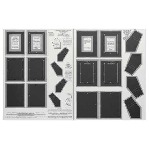 2 Black Zazzle Fabric photo frame crafts