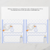 2 Blue Baby Shower Favor Custom Candy Bar Wrappers (Front)