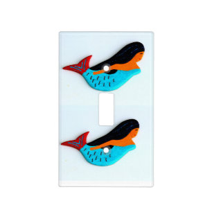 2 blue mermaids light switch cover