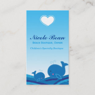 2 Blue Whales Children's Boutique Business Card