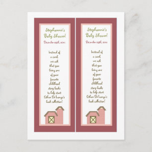 2 Book Marks Abbys Farm Pink Girly Barn Animal Cow Invitation Postcard