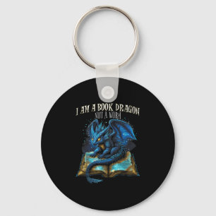 #2 Bookish Quote I Am A Book Dragon Not A Worm Rea Keychain