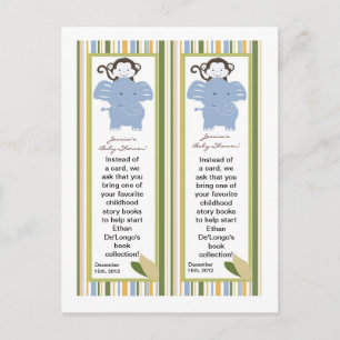 2 Bookmarks Safari Friends Invitation Postcard