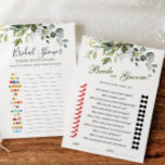 2 Bridal Shower Games Elegant Eucalyptus Card<br><div class="desc">Enjoy your bridal shower with these funny games.
If you need help,  contact me please.</div>