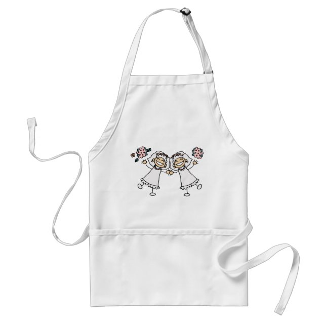 2 Brides Adult Apron (Front)