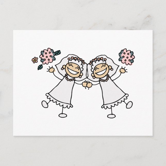 2 Brides Announcement Postcard (Front)