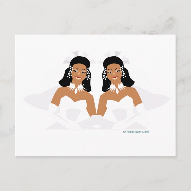 2 Brides Ethnic Postcard (Front)