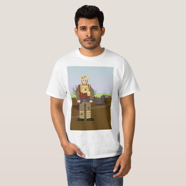2# British Lewis Gunner (World War I) T-Shirt (Front Full)