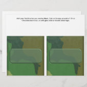 2 Camouflage Birthday Custom Candy Bar Wrappers (Front/Back)