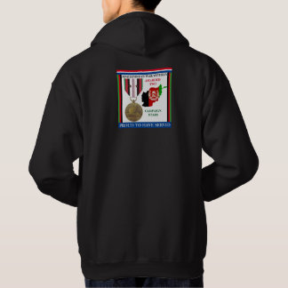 2 CAMPAIGN STARS AFGHANISTAN WAR VETERAN HOODIE