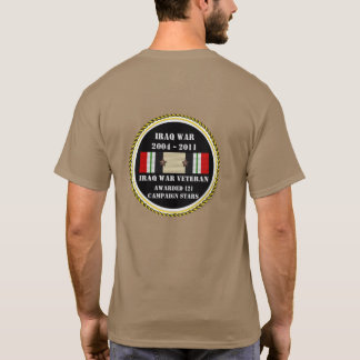 2 CAMPAIGN STARS IRAQ WAR VETERAN T-Shirt