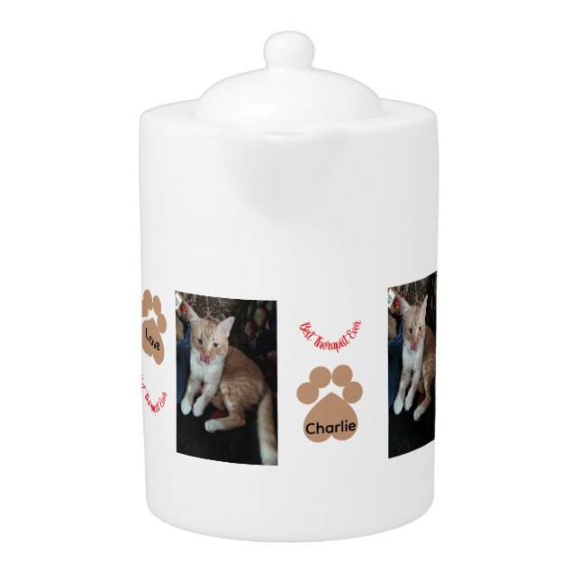  2 cat photos, best therapist,  teapot (Front)