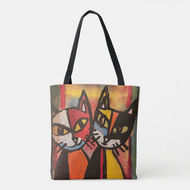 2 Cat Shoulder Tote (Back)
