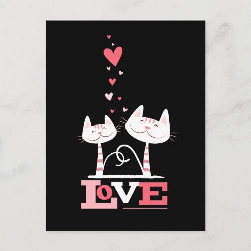 2 Cats in Love  Valentine Themed Postcards