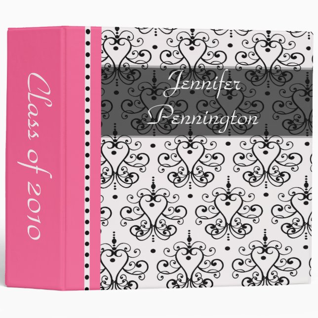 2" Chandelier damask graduation memories binder (Front/Spine)
