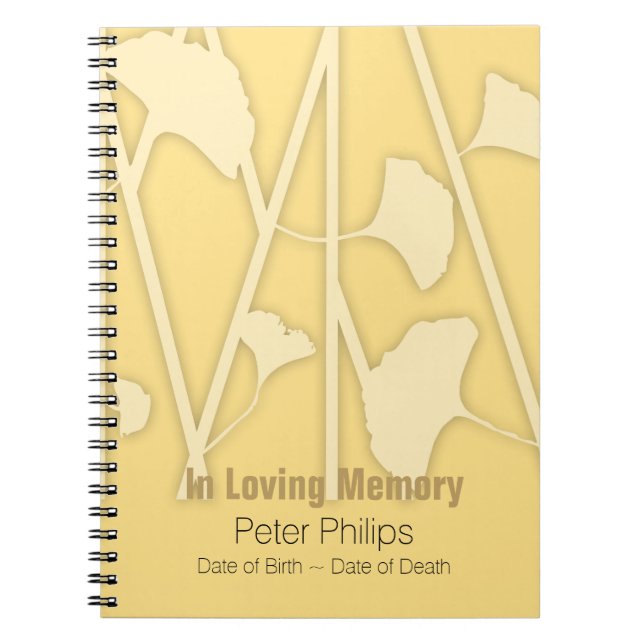 2 Choose Background Color Memorial Guest Book (Front)