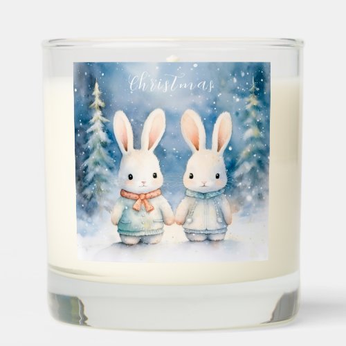 2 Christmas bunnies Scented Candle