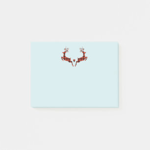 2 Christmas Deer Jumping Rustic Style Post-it Notes
