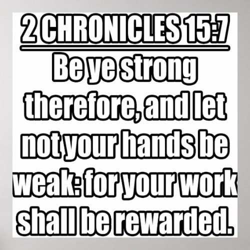 2 Chronicles 157 KJV Bible Verse Poster
