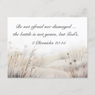 2 Chronicles 20:15 The Battle is God's Bible Verse Postcard