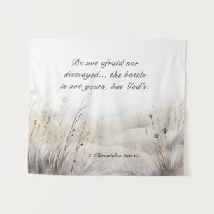 2 Chronicles 20:15 The Battle is God's Bible Verse Tapestry