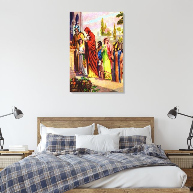 2 Chronicles 31 Bringing Tithes to the Lord Canvas Print (Insitu(Bedroom))