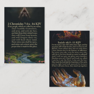 2 Chronicles 7:14-16 and Isaiah 48:9-13 KJV Card