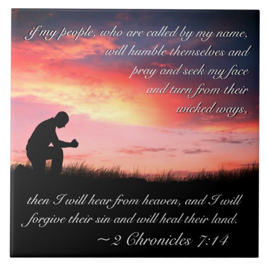 2 Chronicles 714 Bible Verse If My People Pray Ceramic Tile