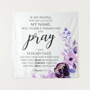 2 Chronicles 7:14 If My People Pray Christian Tapestry