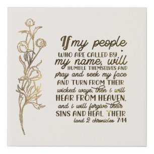 2 Chronicles 7:14 If My People Pray Faux Canvas Print