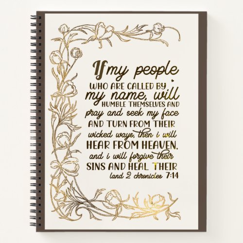 2 Chronicles 714 If My People Pray Notebook