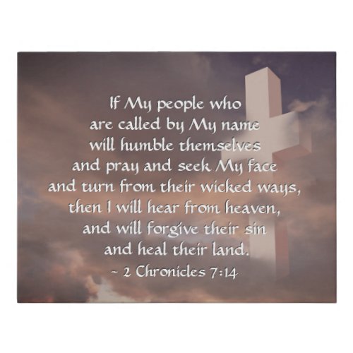 2 Chronicles 714 If My People will Pray Faux Canvas Print