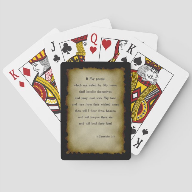 2 Chronicles 7:14 Playing Cards (Back)