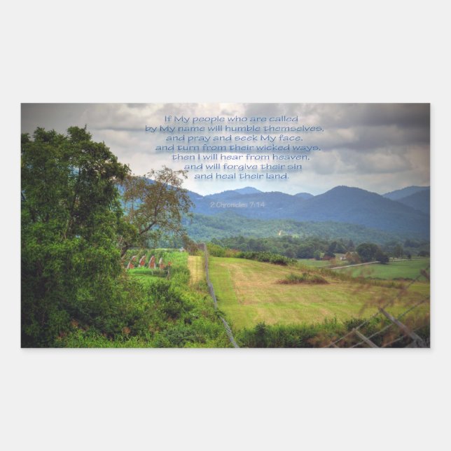 2 Chronicles 7:14 Rectangular Sticker (Front)