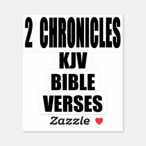 2 Chronicles KJV Bible Verse Sticker
