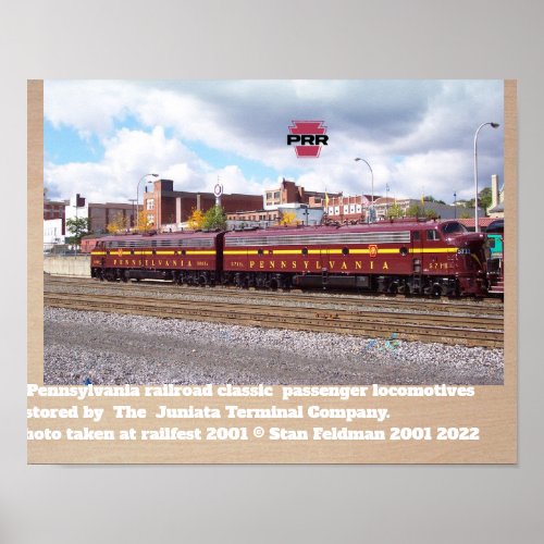 2 classic restored PRR locomotives  railfest 2001 Poster