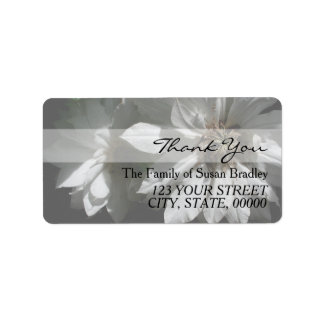 2 Clematis Family Thank You Address Label