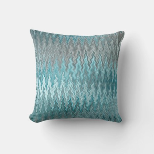 2 Color 2 Sides Earth Toned Wavy Pattern Throw Pillow