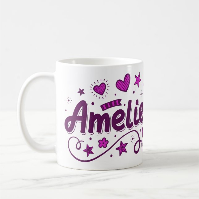 2 Color Amelie 1 Coffee Mug (Left)