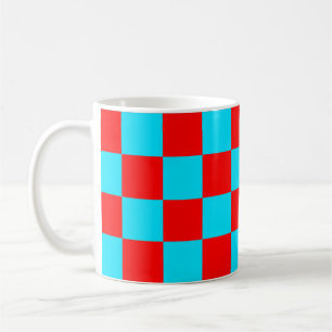 2 Color Checkered Square Pattern Coffee Mug