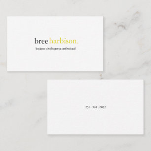2 Color Minimalist Business Card