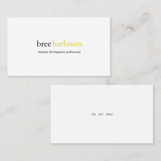 2 Color Minimalist Business Card