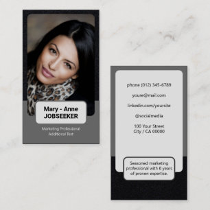 2 Colored Classic Job Seeker Classy Minimalist Business Card